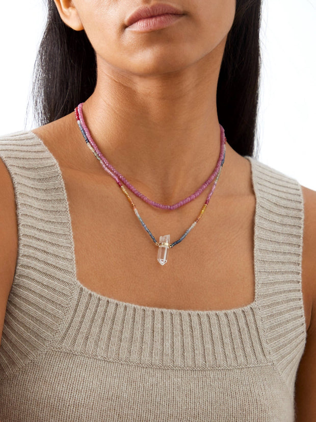 Arizona Pink Sapphire Necklace
