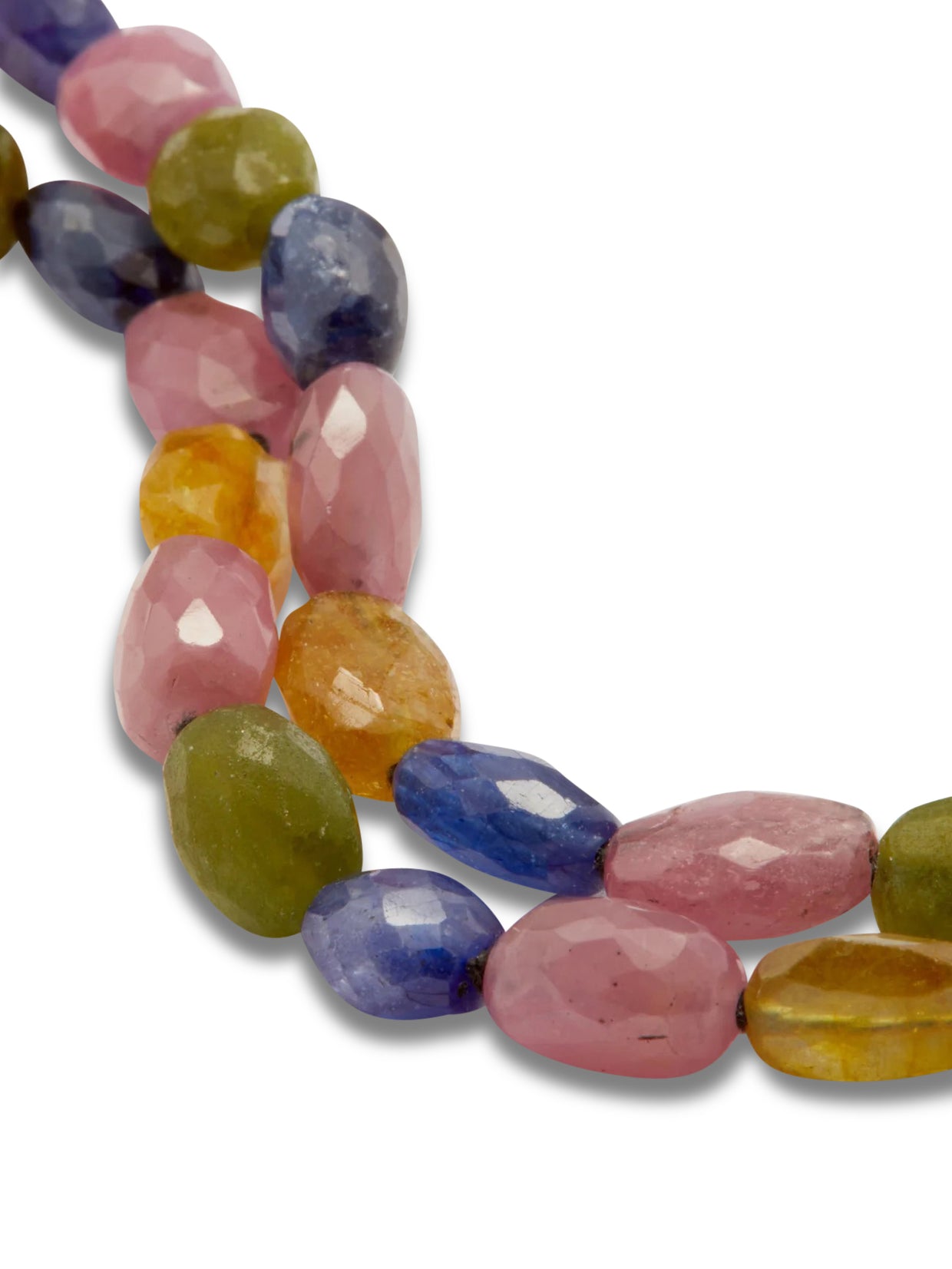 Arizona Rainbow Sapphire Faceted Candy Necklace