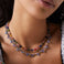 Arizona Rainbow Sapphire Tanzanite Drops Necklace
