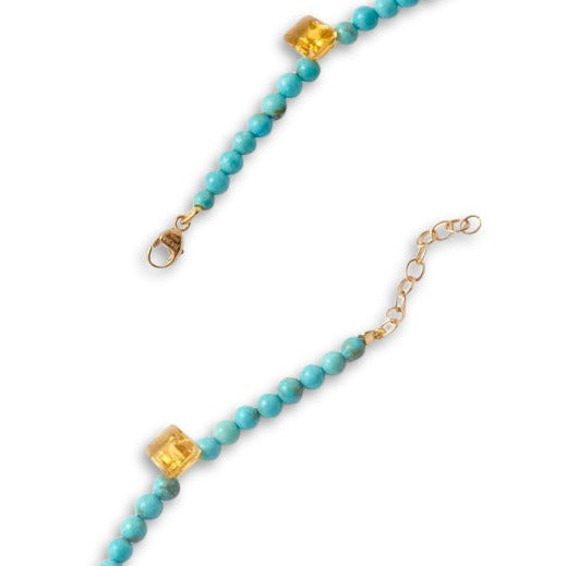 Nevada Turquoise & Citrine Candy Necklace