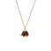 January Birthstone Garnet Gold Bar Charm Necklace