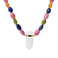 Arizona Rainbow Sapphire Faceted Candy Crystal Quartz Necklace