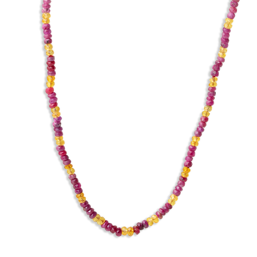 Arizona Pink & Yellow Sapphire Necklace
