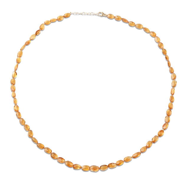 Arizona Citrine Faceted Oval Necklace