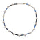 Arizona Ombre Blue Sapphire Pearl Gold Bead Necklace