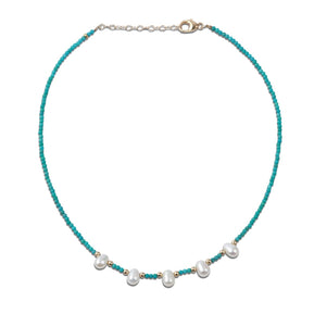 Nevada Turquoise Pearl Necklace