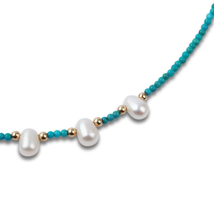 Nevada Turquoise Pearl Necklace