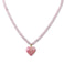 Atlas Rhodochrosite Diamond Heart Necklace
