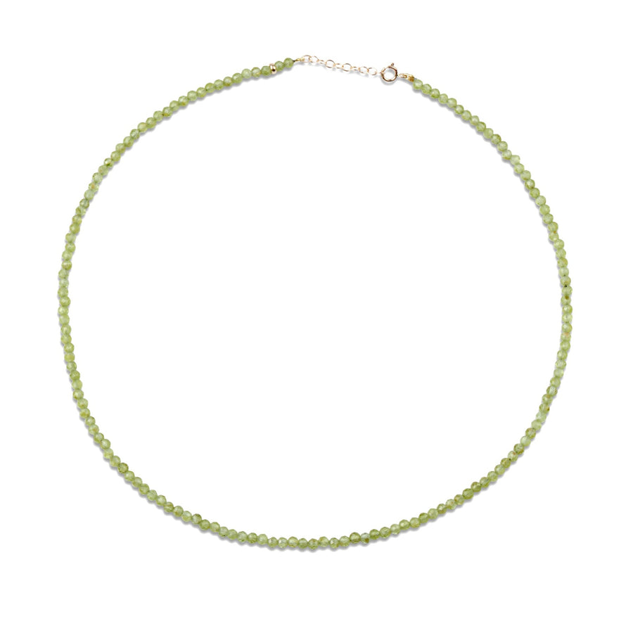 August Birthstone Peridot Beaded Necklace