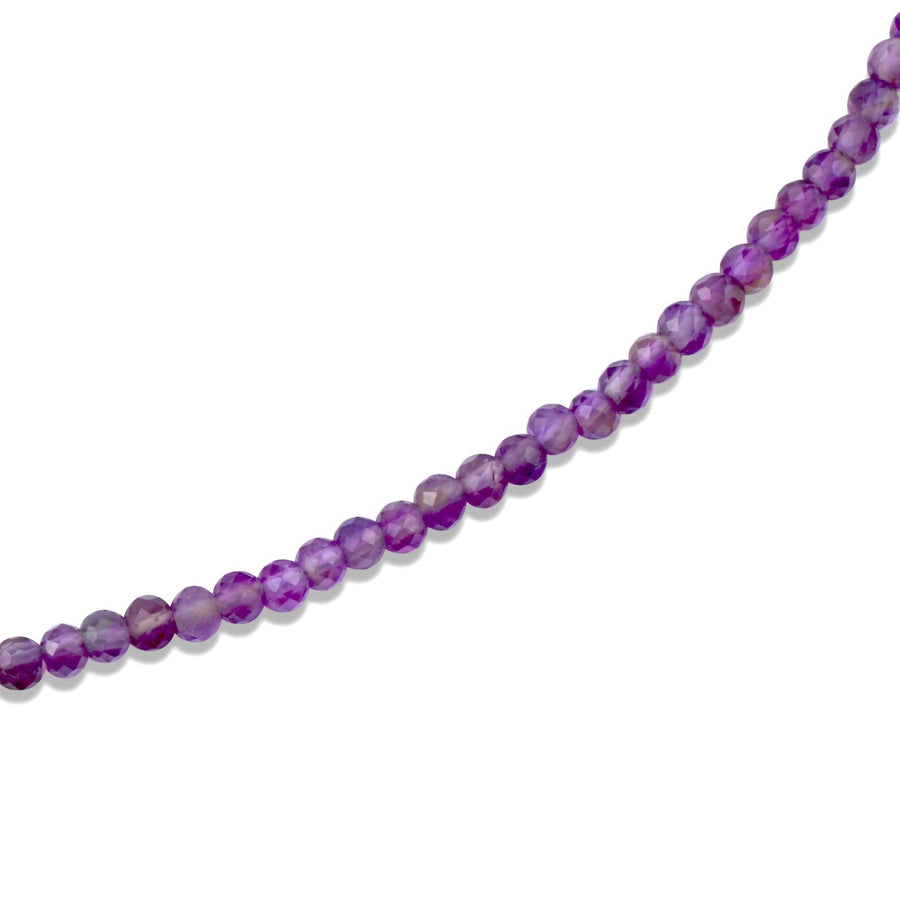 February Birthstone Amethyst Beaded Necklace