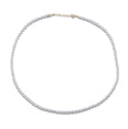 April Birthstone Crystal Quartz Pearl Beaded Necklace