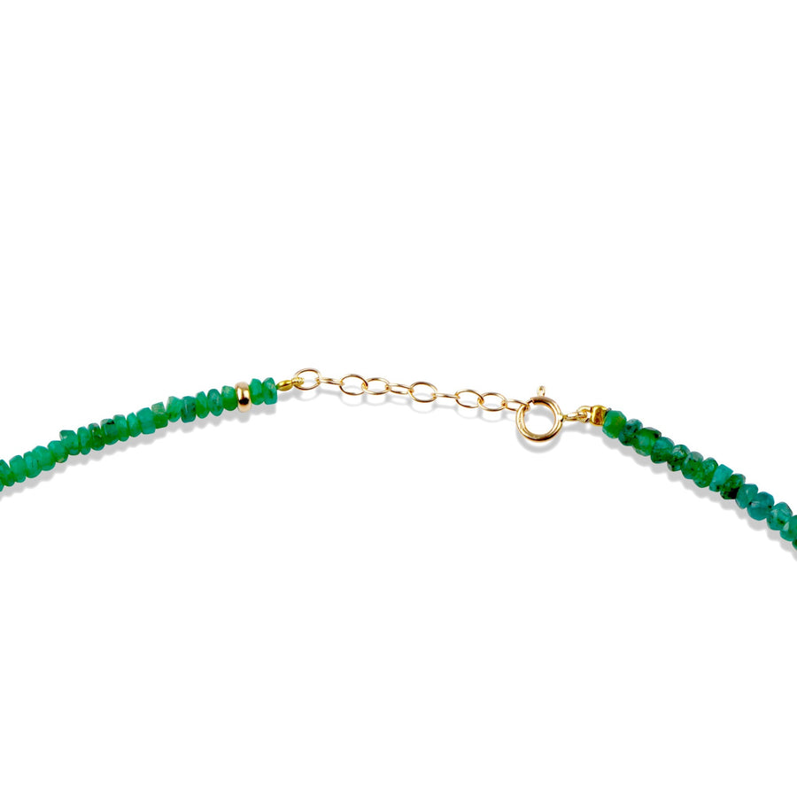 May Birthstone Emerald Beaded Necklace