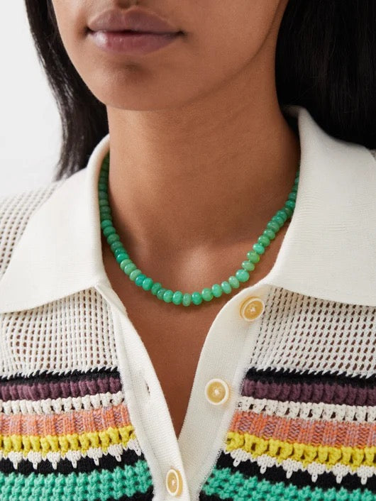 Oracle Chrysoprase Crystal Necklace