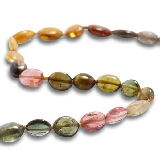 Arizona Watermelon Tourmaline Smooth Oval Bracelet