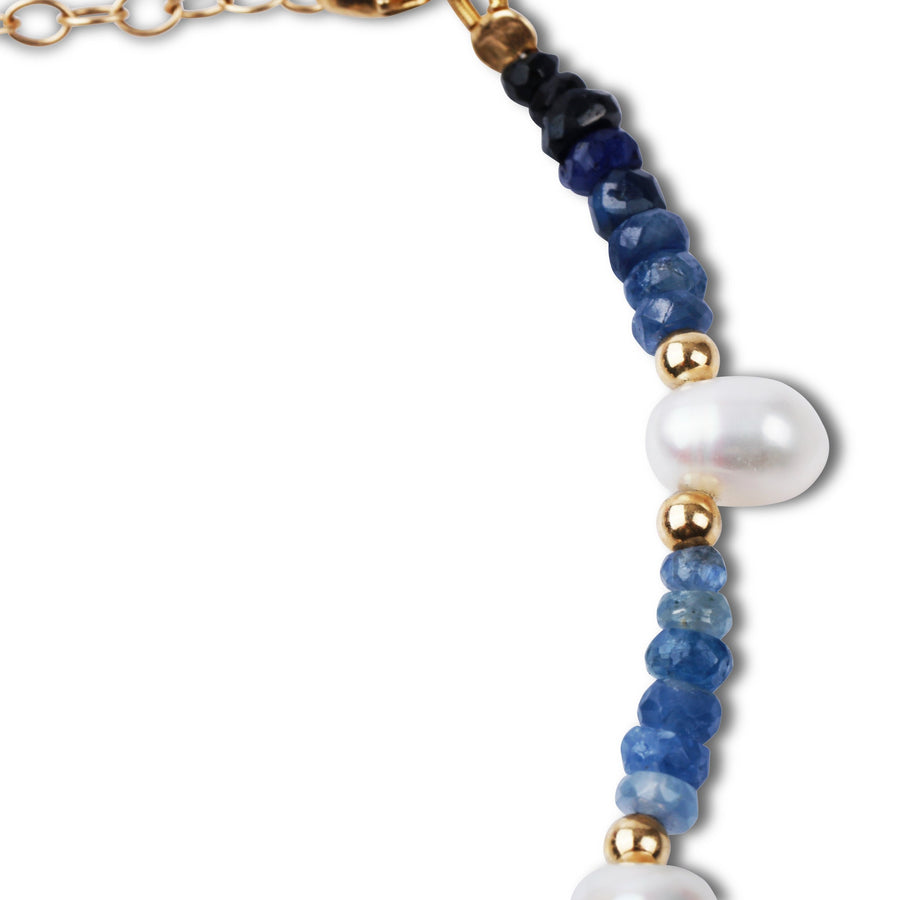 Arizona Blue Sapphire Pearl Bracelet