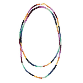 Arizona Rainbow Sapphire Long Necklace
