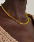 Aurora Citrine Faceted Gemstone Necklace