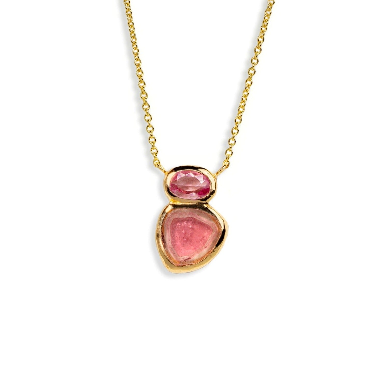 Pink Tourmaline Cushion Pendant Necklace 177-00104 - Gail Jewelers