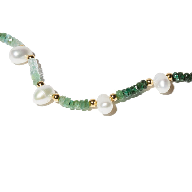 Arizona Ombre Emerald Pearl Necklace