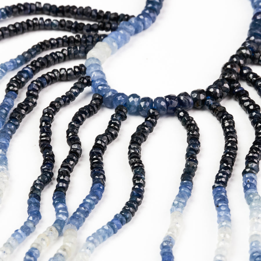 Arizona Blue Sapphire Fringe Necklace