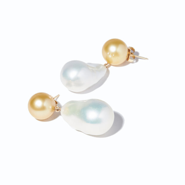 Ocean South Sea Golden Pearl with Baroque Pearl