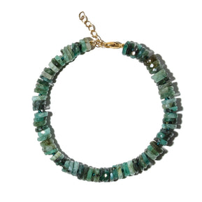 Atlas Emerald Faceted Gemstone Bracelet