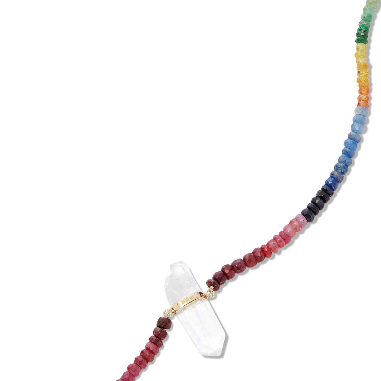 Arizona Rainbow Sapphire Crystal Charm Necklace