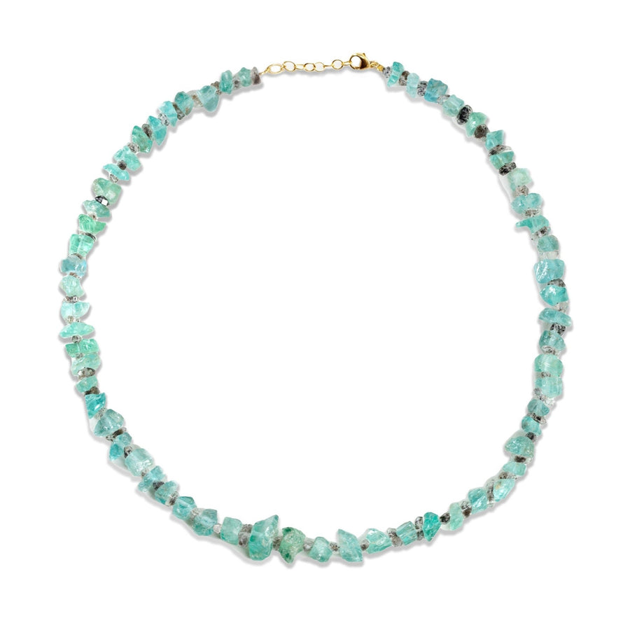 Gaia Blue Apatite and Herkimer Diamond Necklace
