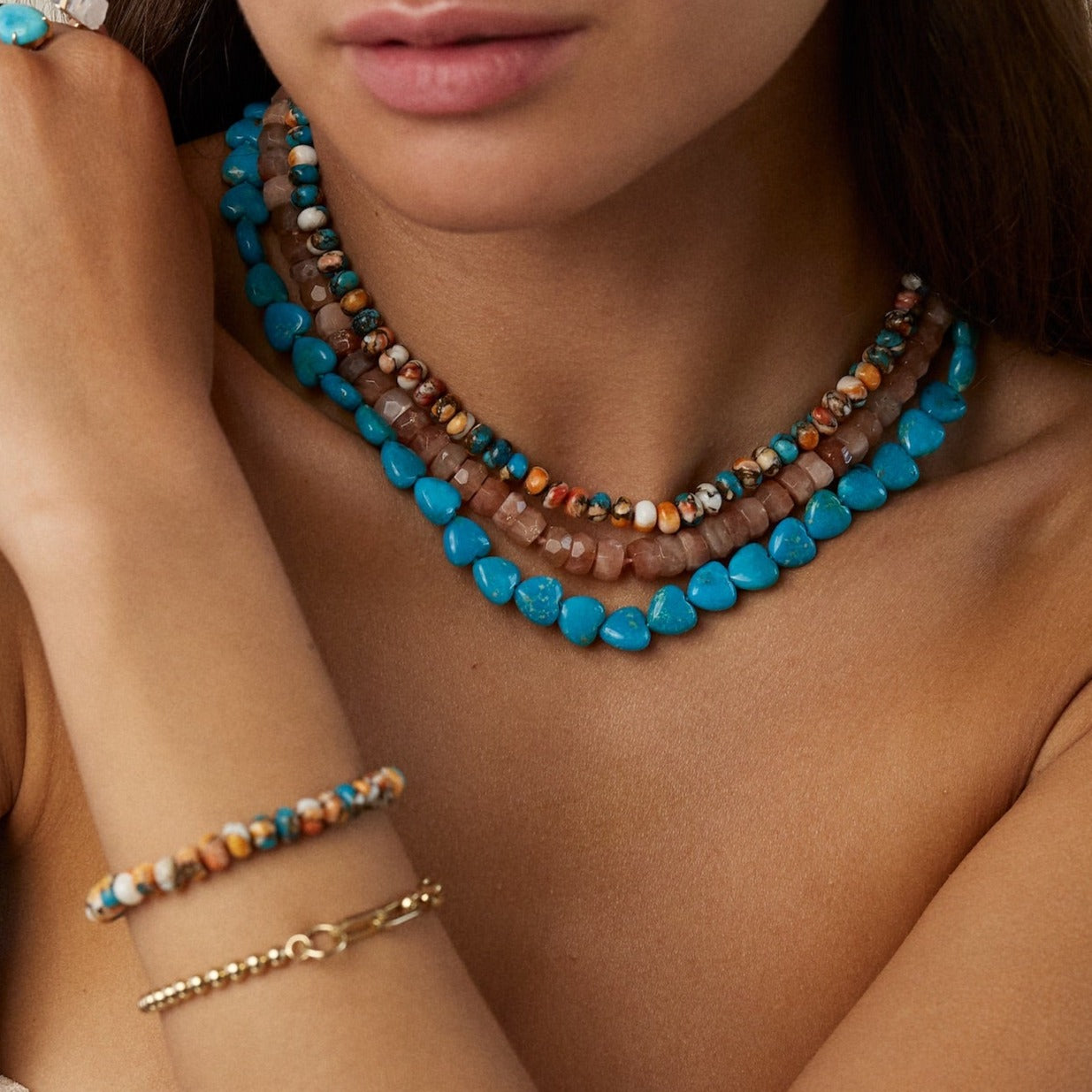 Nevada Kingman Spiny Turquoise Necklace