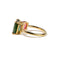 Pink and Green Tourmaline Cabochon & Emerald Cut Moi et Toi Ring