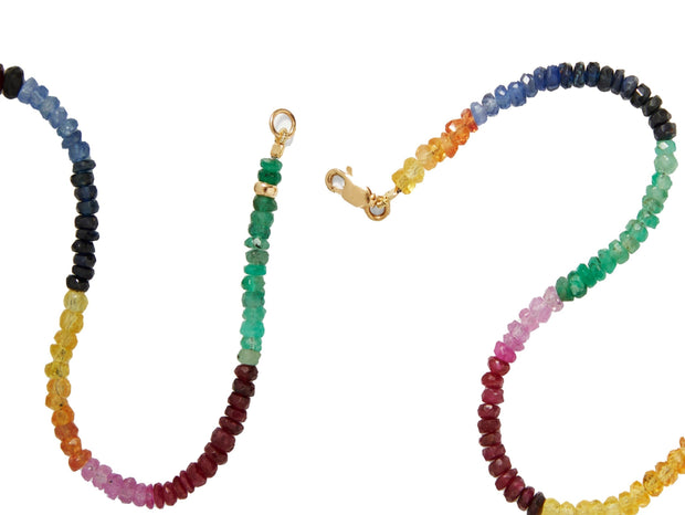 Arizona Rainbow Sapphire Long Necklace