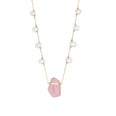 Ocean Rose Quartz Pearl Necklace