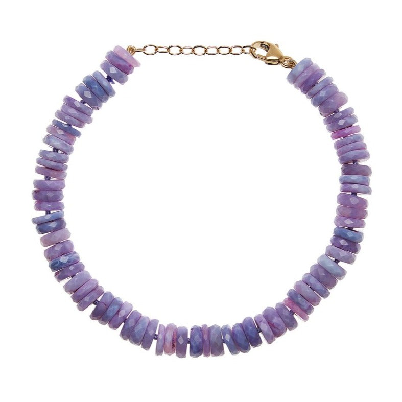 Aurora Purple Opal Faceted Gemstone Bracelet