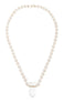 Ocean Jumbo Pearl Crystal Quartz Diamond Charm Necklace