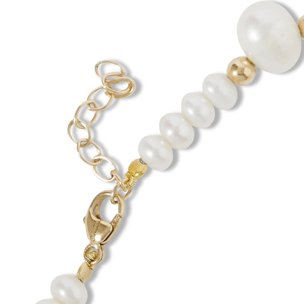 Ocean Pearl Gold Bead Bracelet