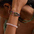 Aurora Rose Quartz Faceted Gemstone Bracelet