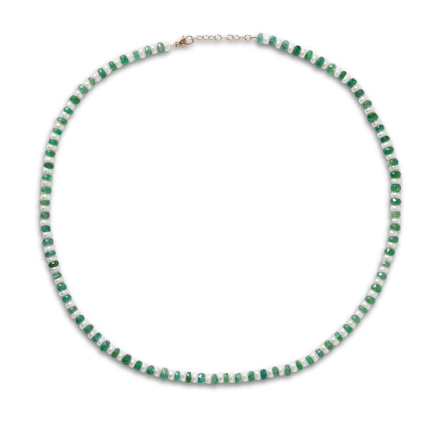 Ocean Pearl & Emerald Connection Necklace