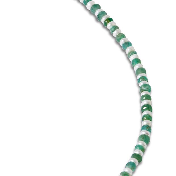 Ocean Pearl & Emerald Connection Necklace