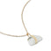 June Birthstone Rainbow Moonstone Gold Bar Charm Necklace
