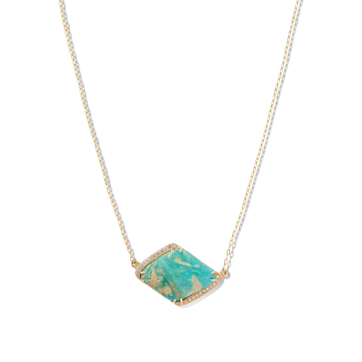 Nevada Mona Lisa Turquoise Diamond Yin Yang Necklace
