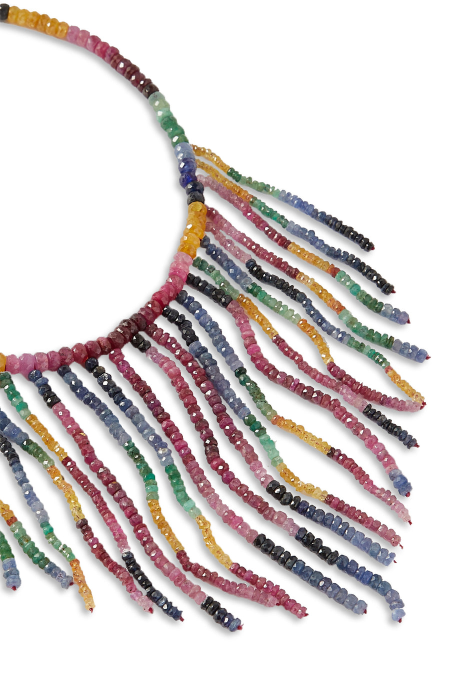 Arizona Rainbow Sapphire Fringe Necklace