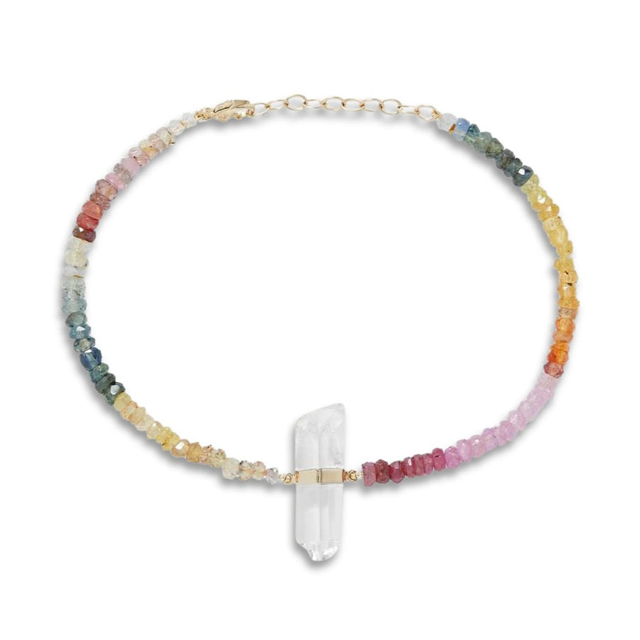 Arizona Light Rainbow Sapphire Crystal Charm Bracelet
